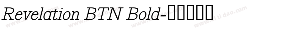 Revelation BTN Bold字体转换